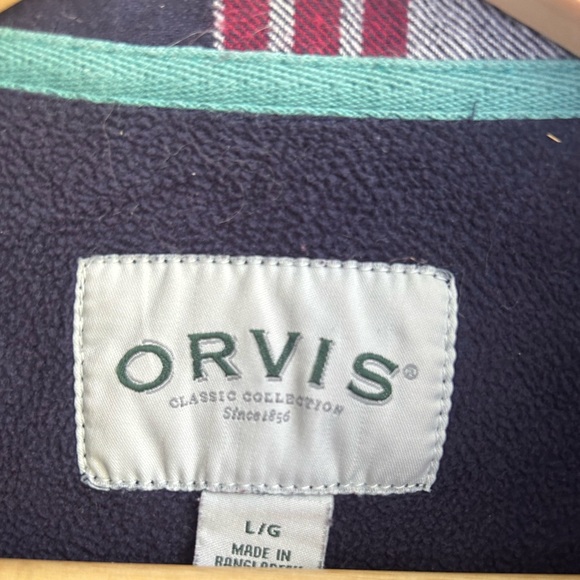 ORVIS womens size  large fleece lined button down flannel pinnacle top - Picture 6 of 9